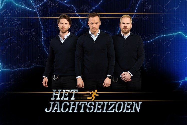 Thomas, Giel en Stefan in het nieuwe themabeeld voor het Jachtseizoen 2023.